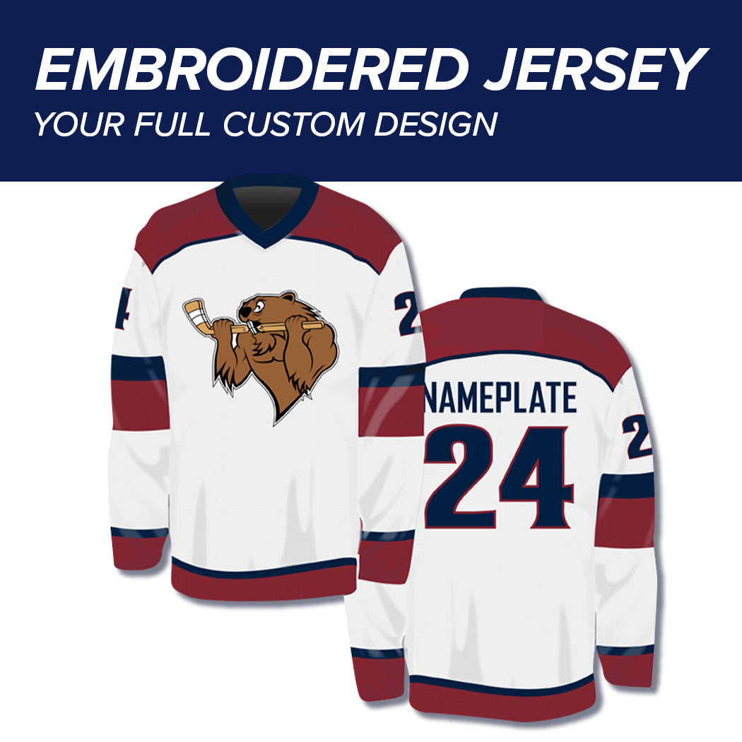 Sublimated Embroidered Hockey Jersey - Your Design