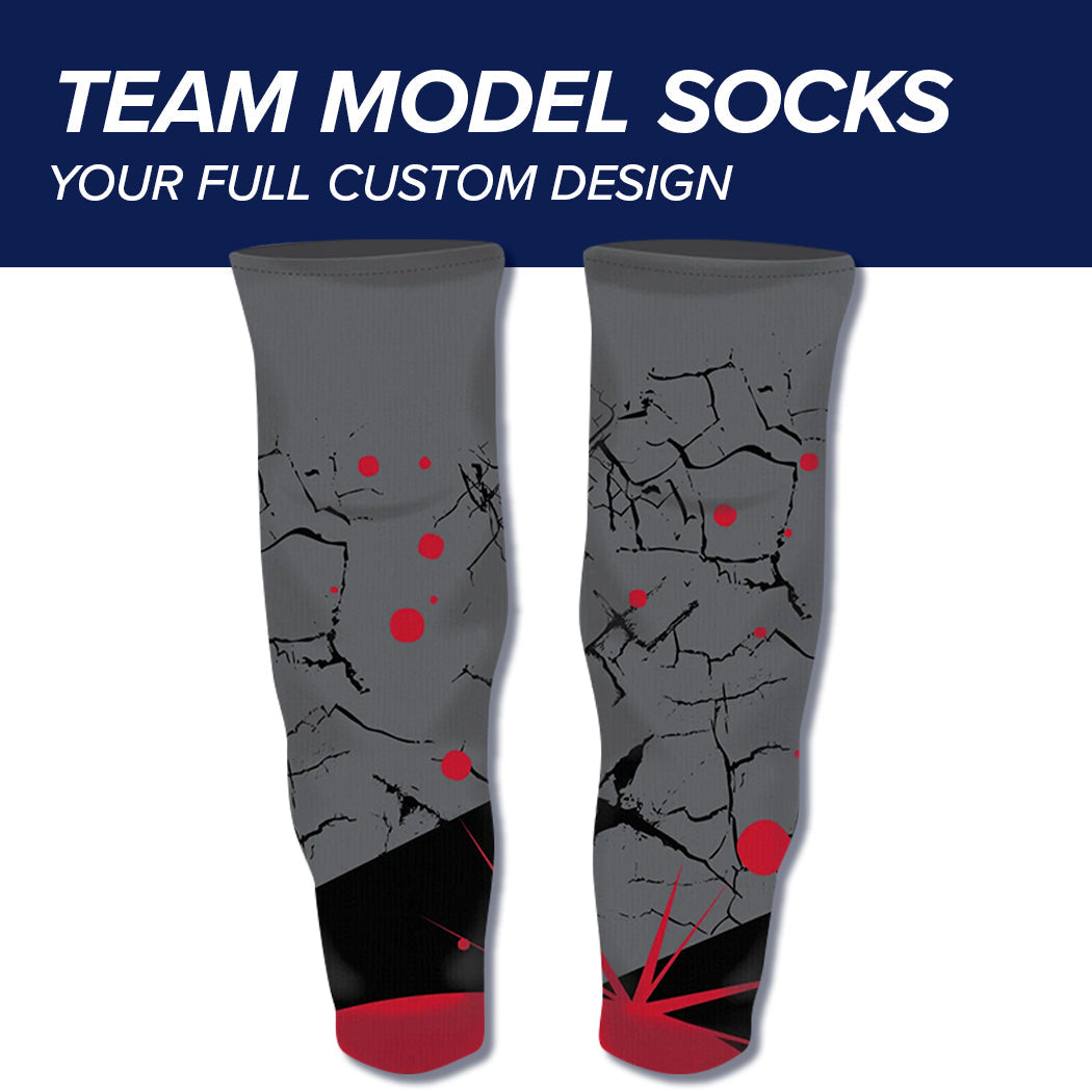 Sublimated Team Model Hockey Socks- Your Design